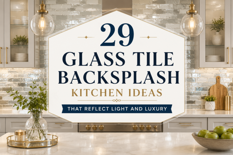 29 Glass Tile Backsplash Kitchen Ideas That Reflect Light and Luxury