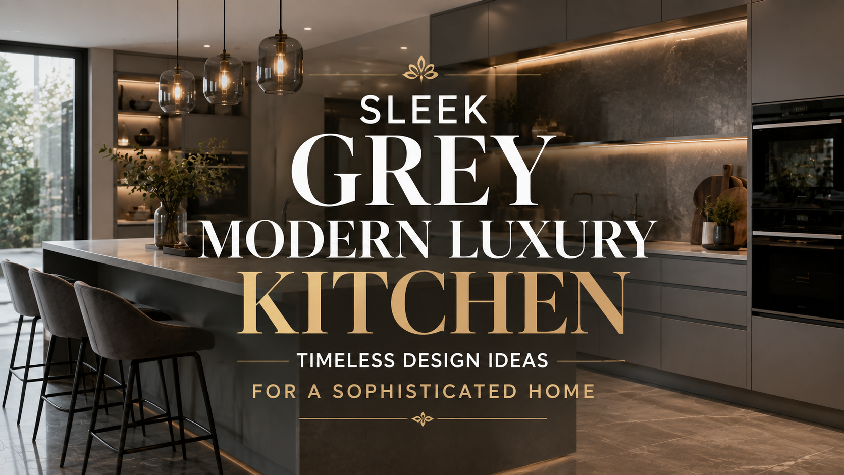 Sleek Grey Modern Luxury Kitchen: Timeless Design Ideas for a Sophisticated Home